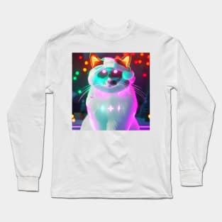 Bizarre xmas cat Long Sleeve T-Shirt